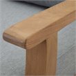 Modway Marina Wood Outdoor Teak Right-Facing Chair in Natural/Gray