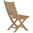 Modway Marina 11-Piece Teak Wood Patio Dining Set with Side Chair in Natural
