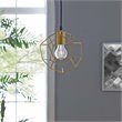 Modway Pique Modern Geometric Metal Pendant Lamp in Gold Finish