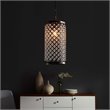 Modway Reflect Metal & Glass Pendant Lamp in Distressed Black/Clear