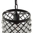 Modway Reflect Metal & Glass Pendant Lamp in Distressed Black/Clear