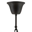 Modway Reflect Metal & Glass Pendant Lamp in Distressed Black/Clear