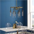 Modway Resolve 12-Light Modern Metal Chandelier in Antique Brass