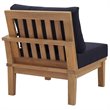Modway Marina Wood Outdoor Teak Right-Facing Chair in Natural/Navy