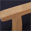 Modway Marina Wood Outdoor Teak Right-Facing Chair in Natural/Navy