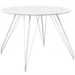 Modway Satellite Modern Style MDF Wood Circular Dining Table in White