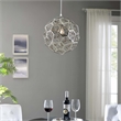 Modway Shine Modern Stainless Steel Pendant Lamp in Chrome Finish