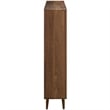Modway Transmit Modern Particleboard Wood Bookcase in Walnut