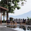 Modway Marina 2-Piece Solid Teak Wood Patio Sofa Sectional Set - Natural/Navy