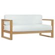 Modway Upland 4-Piece Wood Patio Sofa Set in Natural and White