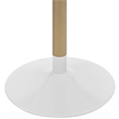 Modway Whirl Round MDF Wood Steel and Birchwood Dining Table in White