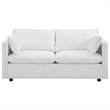Modway Activate Modern Wood & Fabric Upholstered Sofa in White