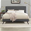 Modway Amaris Full Fabric Platform Bed with Round Splayed Legs in Gray