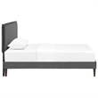 Modway Amaris Twin Fabric Platform Bed with Squared Tapered Legs in Gray