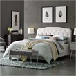 Modway Amelia King Modern Style Faux Leather Bed in White Finish