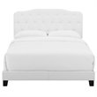 Modway Amelia King Modern Style Faux Leather Bed in White Finish