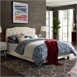 Modway Amelia Queen Upholstered Polyester Fabric Bed in Beige Finish