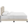 Modway Amelia King Upholstered Polyester Fabric Bed in Beige Finish