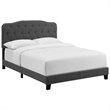 Modway Amelia King Upholstered Polyester Fabric Bed in Gray Finish