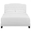 Modway Amelia Queen Upholstered Polyester Fabric Bed in White Finish