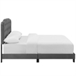 Modway Amelia Full Modern Style Performance Velvet Bed in Gray Finish