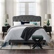 Modway Amelia Queen Modern Style Performance Velvet Bed in Gray Finish