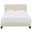 Modway Amira Full Modern Upholstered Polyester Fabric Bed in Beige