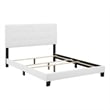 Modway Amira King Modern Upholstered Polyester Fabric Bed in White