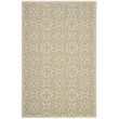 Modway Ariana 5' x 8' Floral Trellis Area Rug in Green and Beige