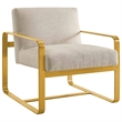 Astute Upholstered Fabric Armchair in Beige