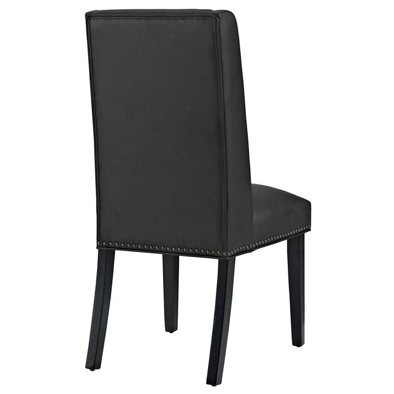 Modway Baron Faux Leather Dining Side Chair in Black (Set of 2) EEI2747BLKSET