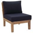 Modway Marina 2 Piece Patio Chair Set in Natural and Navy