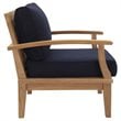 Modway Marina 2 Piece Patio Chair Set in Natural and Navy