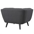 Modway Bestow Tufted Fabric Upholstered Armchair in Gray & Black (Set of 2)