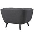 Modway Bestow 3-Piece Chic Luxe Modern Fabric Upholstered Sofa Set in Gray