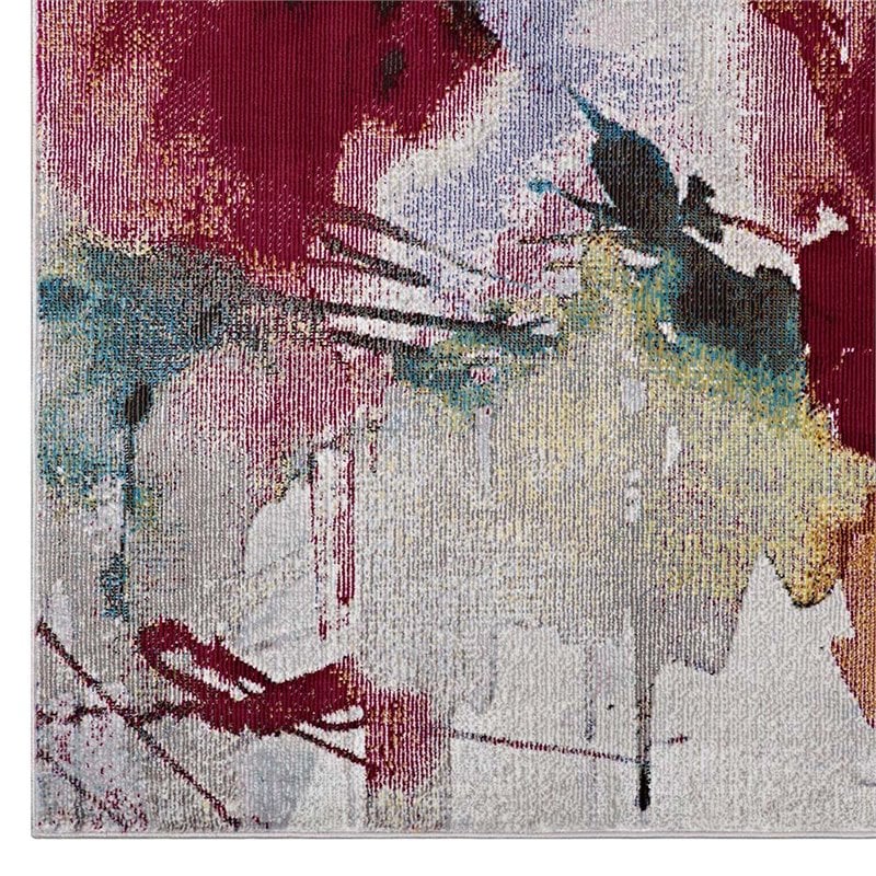 Modway Blume 4' x 6' Abstract Floral Area Rug