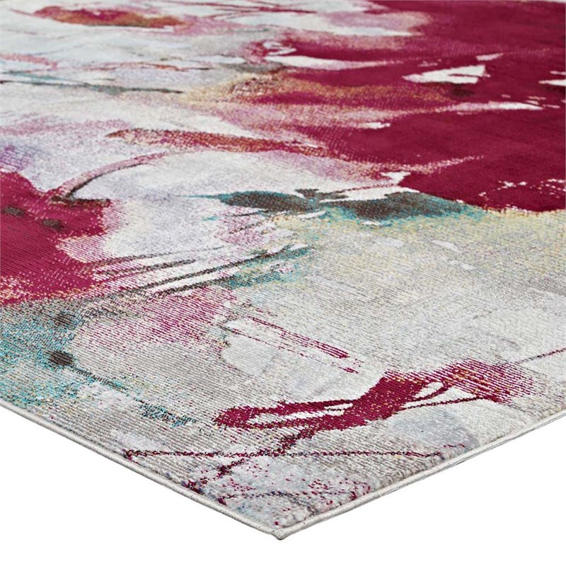 Modway Blume 4' x 6' Abstract Floral Area Rug