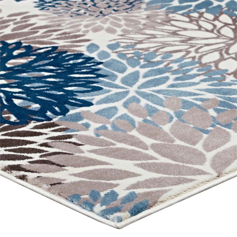 aqua blue and brown area rug