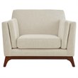 Modway Chance Modern Fabric Upholstered Accent Chair in Beige