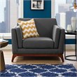 Modway Chance Modern Fabric Upholstered Accent Chair in Gray