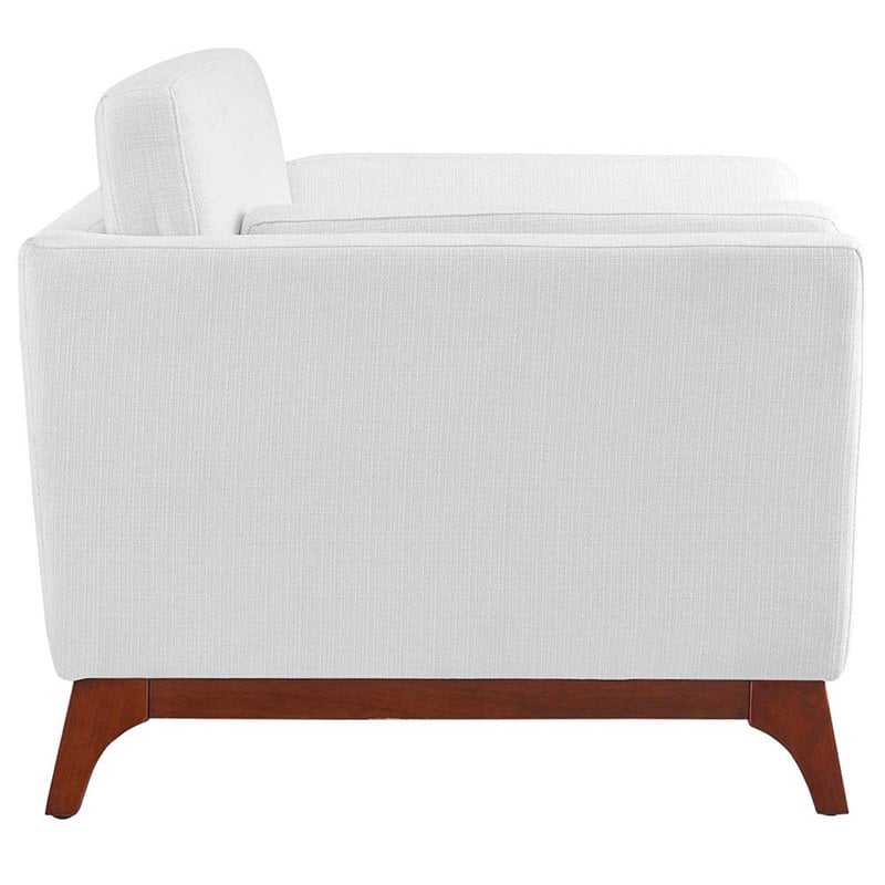 Modway Chance Modern Fabric Upholstered Accent Chair in White