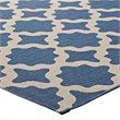 Modway Cerelia 5' x 8' Trellis Area Rug in Blue and Beige