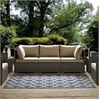 Modway Cerelia 5' x 8' Trellis Area Rug in Blue and Beige