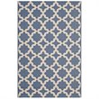 Modway Cerelia 5' x 8' Trellis Area Rug in Blue and Beige
