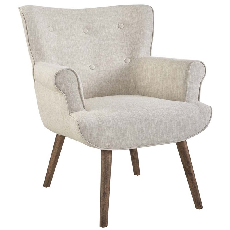Modway Cloud Tufted Accent Chair in Beige and Walnut Cymax Business