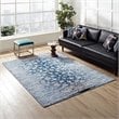 Modway Chiara 5' x 8' Floral Lattice Area Rug in Morroccan Blue