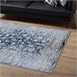 Modway Chiara 5' x 8' Floral Lattice Area Rug in Morroccan Blue