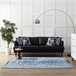 Modway Chiara 8' x 10' Floral Lattice Area Rug in Morroccan Blue