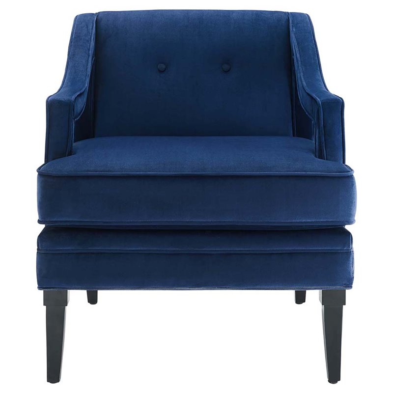 Modway Concur Tufted Performance Velvet Accent Chair in Navy