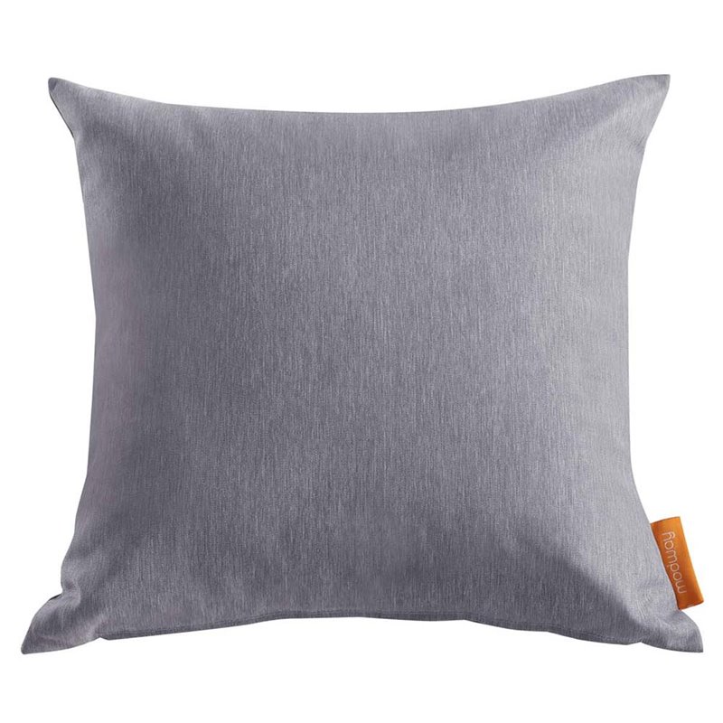 Modway Convene 2-Piece Modern Fabric Outdoor Patio Pillow Set in Gray